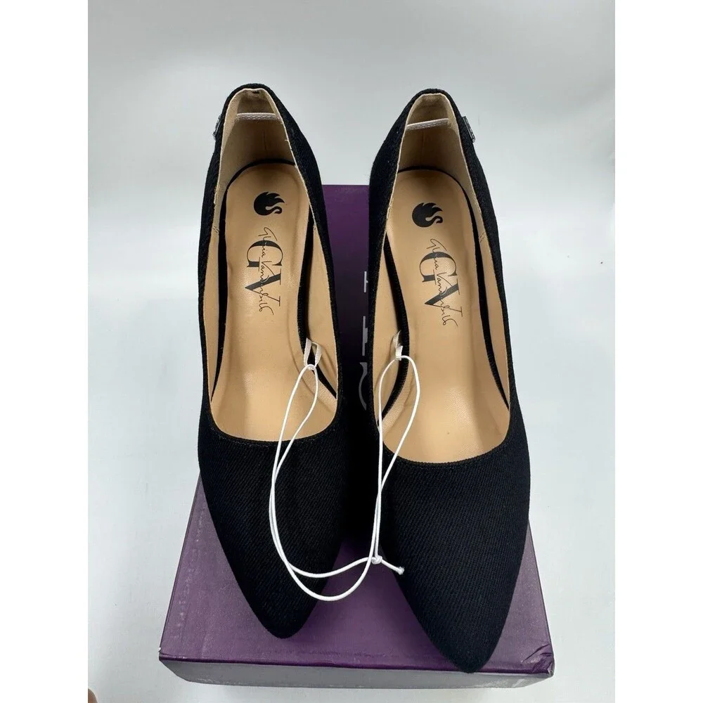 New Gloria Vanderbilt Women's Marilyn Pumps Black Closed Toe Heels Sz 6 Shoes